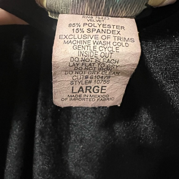 Dentelle velvet cross back strappy chemise dress vintage scoop neck open back LG - Picture 15 of 15